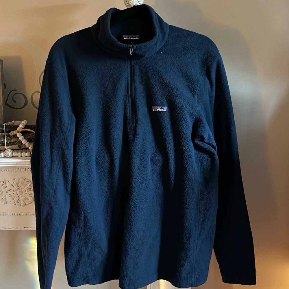Patagonia Lightweight Navy Fleece 1/4 Zip Medium